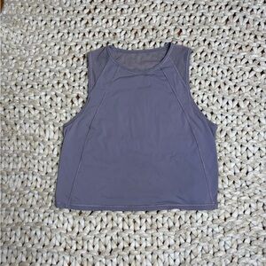 Lululemon cropped muscle tank in mauve